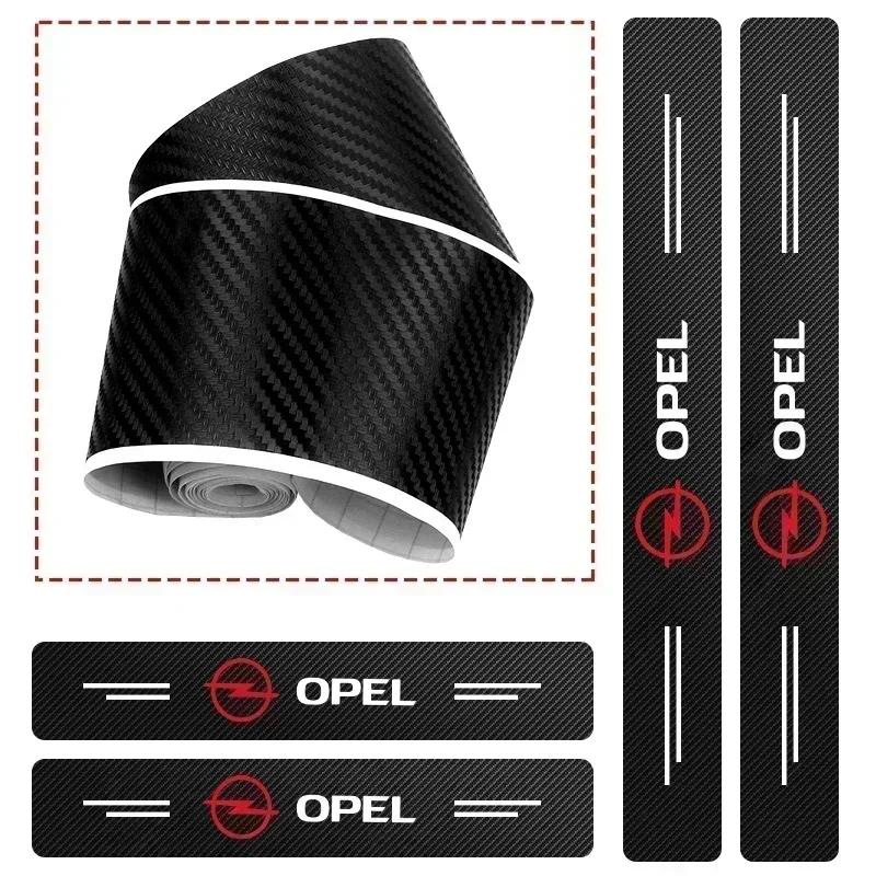 Car Door Sill Pedal Trim Carbon Fiber Sticker Auto Styling For Opel insignia Astra J Antara vectra Vivaro corsa c d zafira b JG4