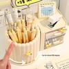 Rotating Pen Holder: Creative, Cute, Multifunctional, Large-Capacity Desktop Organizer for Students