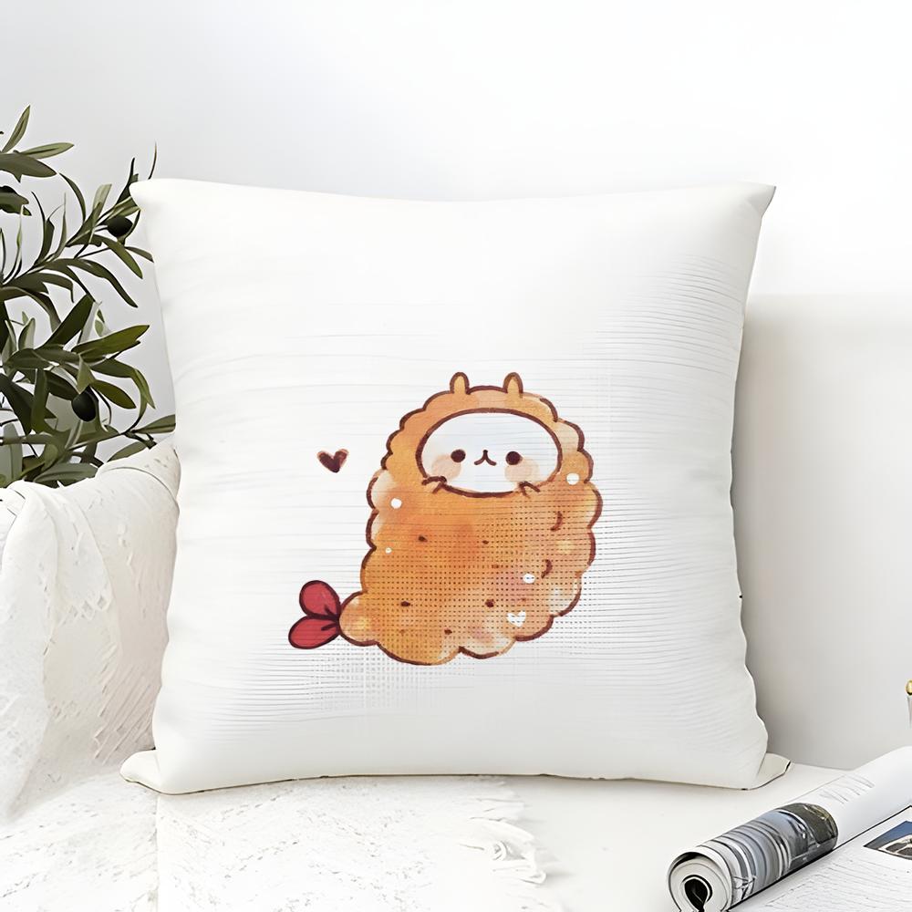 Cute Cartoon Animal Companion Patterns Pillow Case Cotton Linen Fabric Square Zipper Pillowcase Home Decorative Living Room