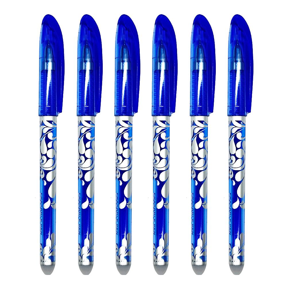 

6 шт./лот Каваи Стираемая гелевая ручка Синие чернила 0,5 мм Моющаяся ручка Милые канцелярские ручки Стержни для заправки для школьных письменных принадлежностей синий