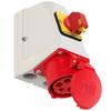 Combi socket with disconnector 0-1 16A in: M25 out: 16/5 400V IP44