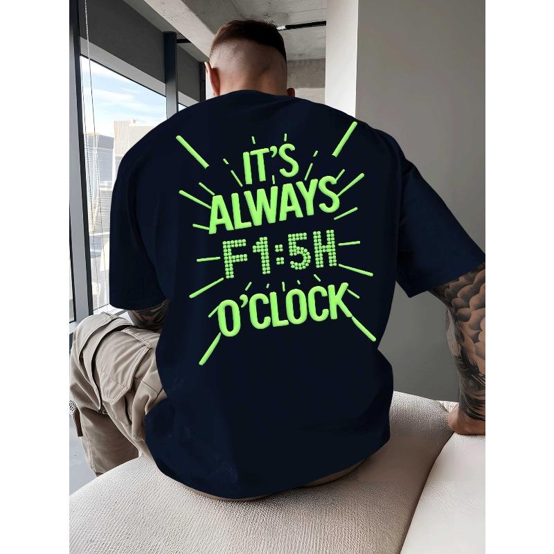 European Size New Summer Men'S Short-Sleeved T-Shirt with Back Print, Stylish And Trendy, Featuring a Round Neck for Spring And Summer