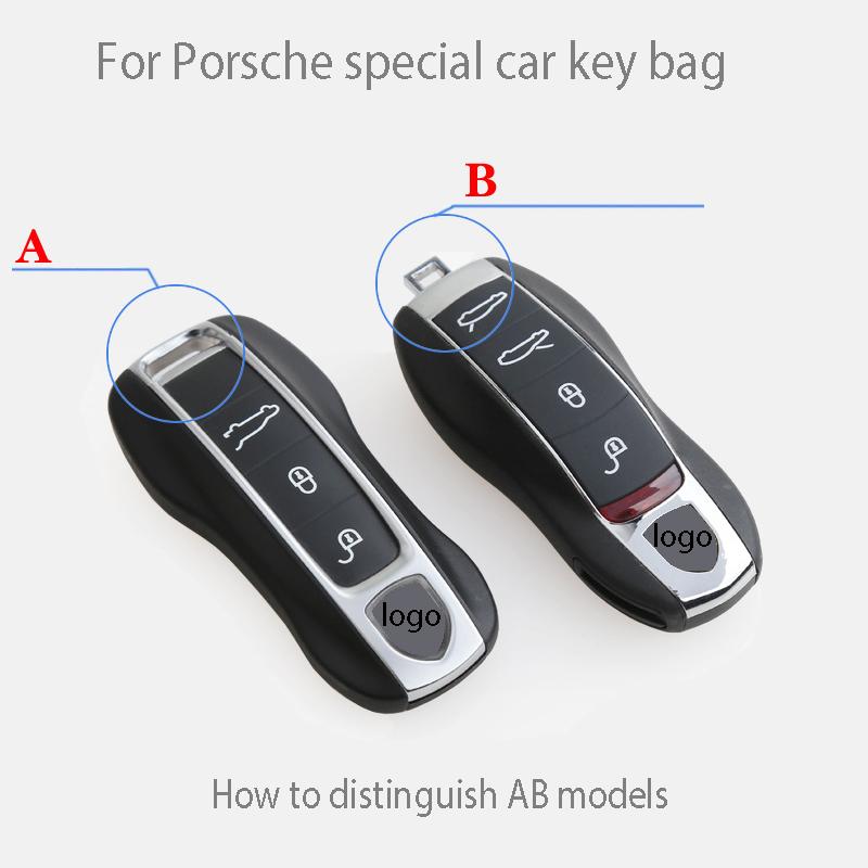 

1 шт. верхний слой кожаного чехла для ключей с АБС-покрытием для Porsche Key Shell Cayenne Macan Panamera сумка для ключей 718 модифицированная металлическая коробка для ключей