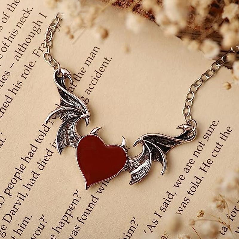 2 Collane Gotiche A Cuore - Stile Punk Rock Per Uomini E Donne | Nero E Argento - Foto 13