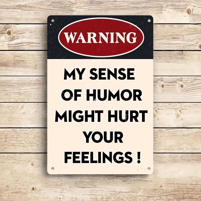 

1 piece of humorous tin decorative painting, creative home wall hanging, fun warning slogan, for living room, bedroom, study, ba (as the picture,20x30cm)