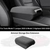 For Tesla Model Y Juniper 2025 Suede Armrest Box Raised Storage Box Drawer-type for Model 3 Highland Privacy Storage Space Elbow
