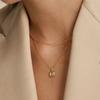 14k Square Initial Combination Pendant (14k Gold) #P16