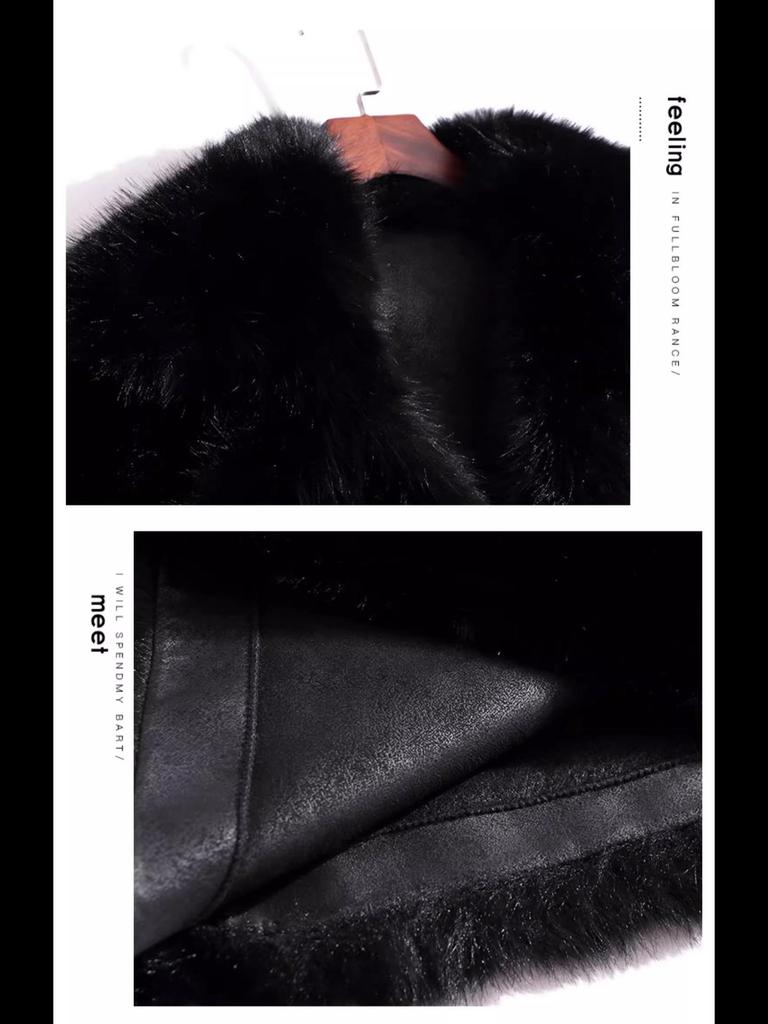 2024 Women's Real Mink and Fox Fur Winter Coat: Simple and Fashionable High-End Design