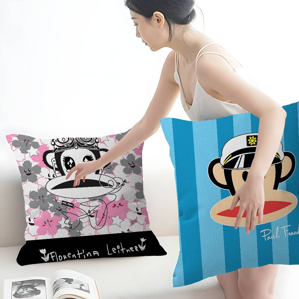 L-Luxurious P-Paul Frank Personalized Pillow Dust Cover Bedroom Kids Party Decoration Pillowcase Birthday Children Gift