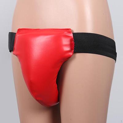 Durable Groin Guard, Jockstrap Crotch Protector Breathable PU Leather Abdominal Taekwondo