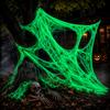 Glow In The Dark Spider Webs Halloween Decorations Fluorescent Cobweb For Home Garden Haunted House Party