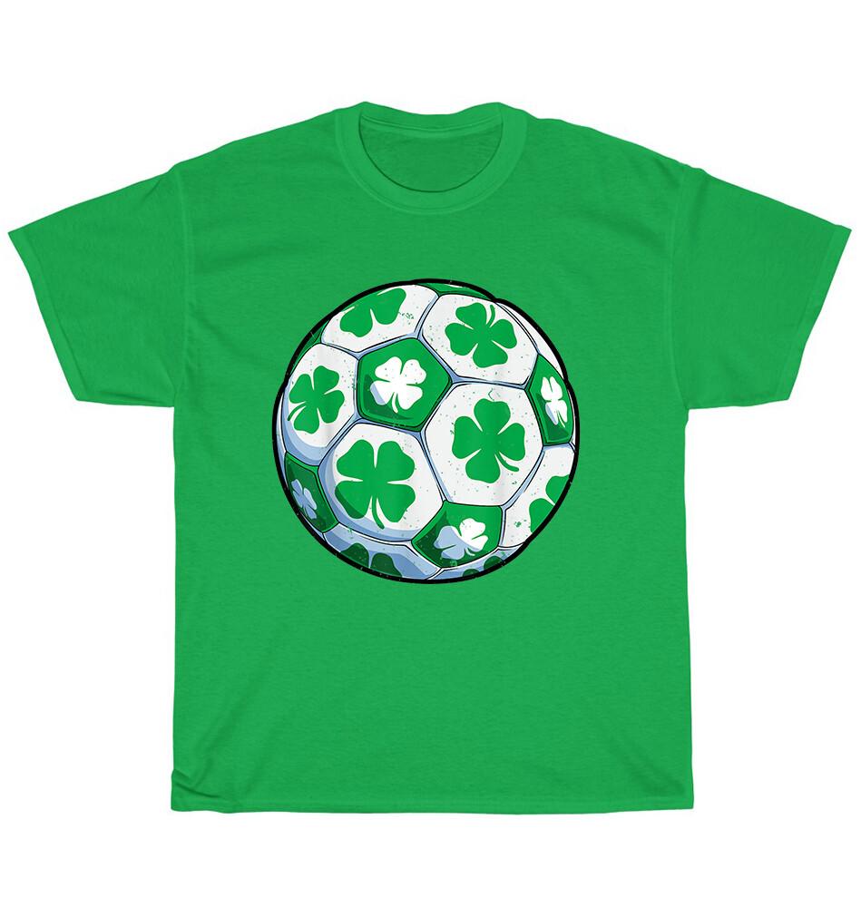 

Soccer Ball Shamrock St Patricks Day Sports Lover T-Shirt Unisex Funny Tee Gift S