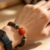 Exquisite Ethnic Agarwood & Imitation Beeswax Buddhist Prayer Beads Bracelet for Women