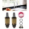 Ceramic Water Faucet Cartridge Set 1-099XTJKABNF & 1-100XTJKABNF 1/4 Turn Compression Cold & Hot Cartridge Kit