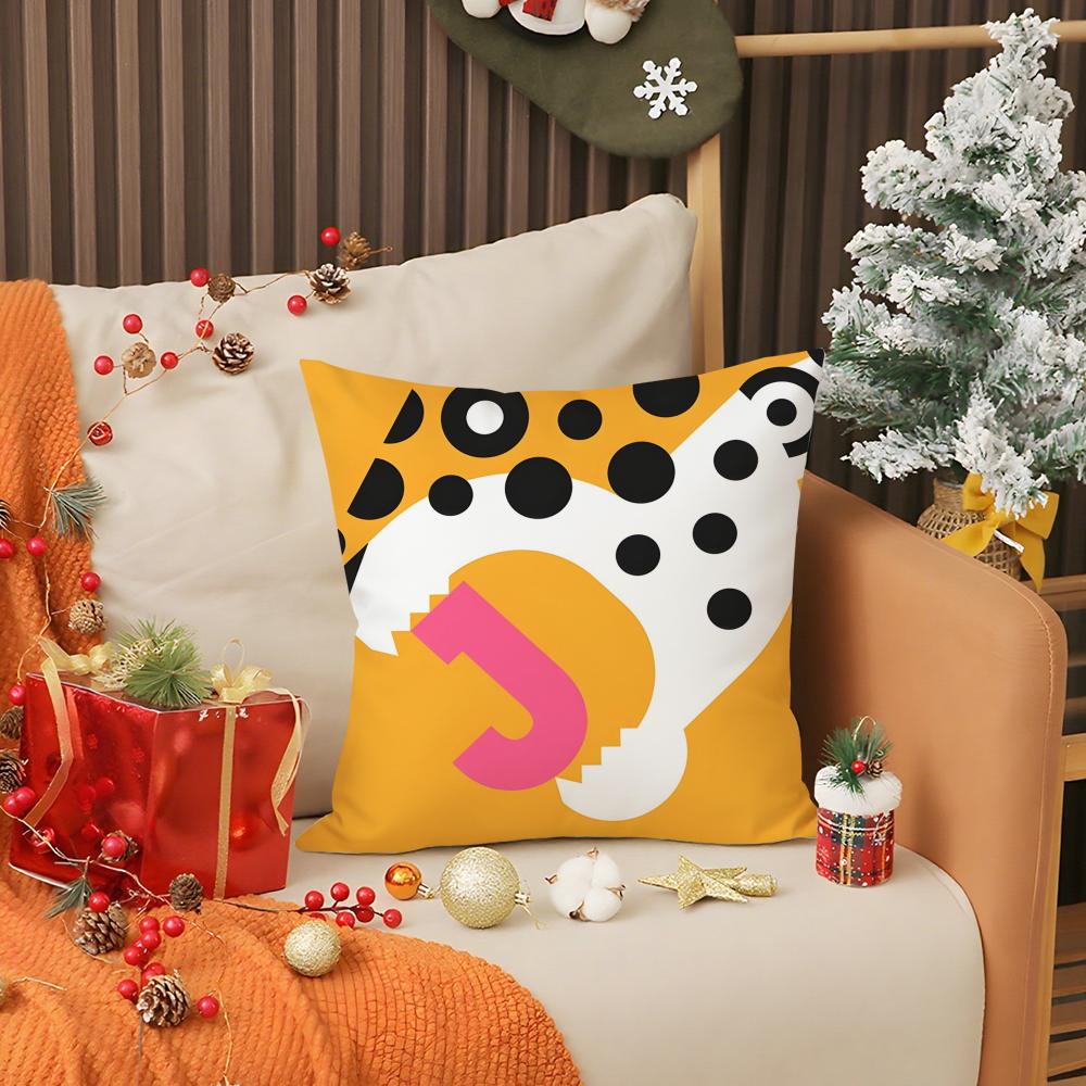 Cartoon Geometric Animal Pattern Pillow Case Printing Pillowcase Living Room Sofa Cushion Cover Bedroom Room Decor