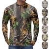 Herren Langarm Fahrradtrikot Atmungsaktiv Schnelltrocknend Reißverschluss am Hals Bedruckter Pullover Leichtes Outdoor-Sportoberteil für Aktive Kleidung