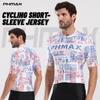 PHMAX Men Cycling Jersey Breathable Moisture Wicking Reflective UV Protection Road Cycling Shirt