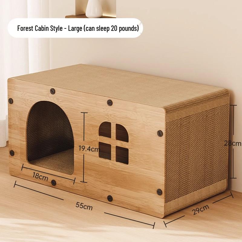 Wear-Resistant Vertical Cat Scratching Board & Bed – All-Season Corrugated Paper, Multi-Sided, No Debris