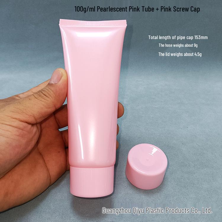 

100ml Skincare Facial Cleanser Hand Cream in Pink Pearlescent Refillable Tube