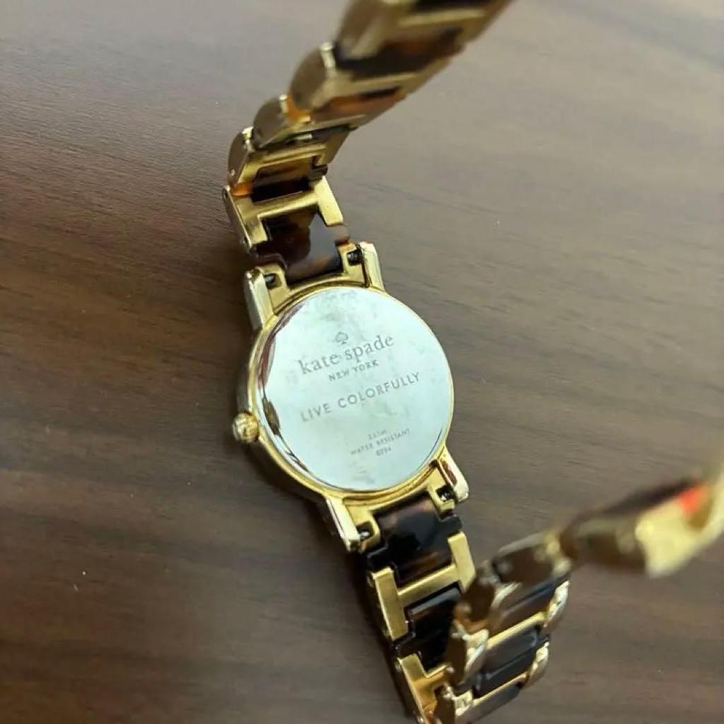 Used Kate Spade Gold Brown Watch Tortoiseshell