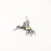 Peridot Gemstone 925 Sterling Silver Jewelry  Hummingbird Pendant 1.8" For Gift CP-20-2