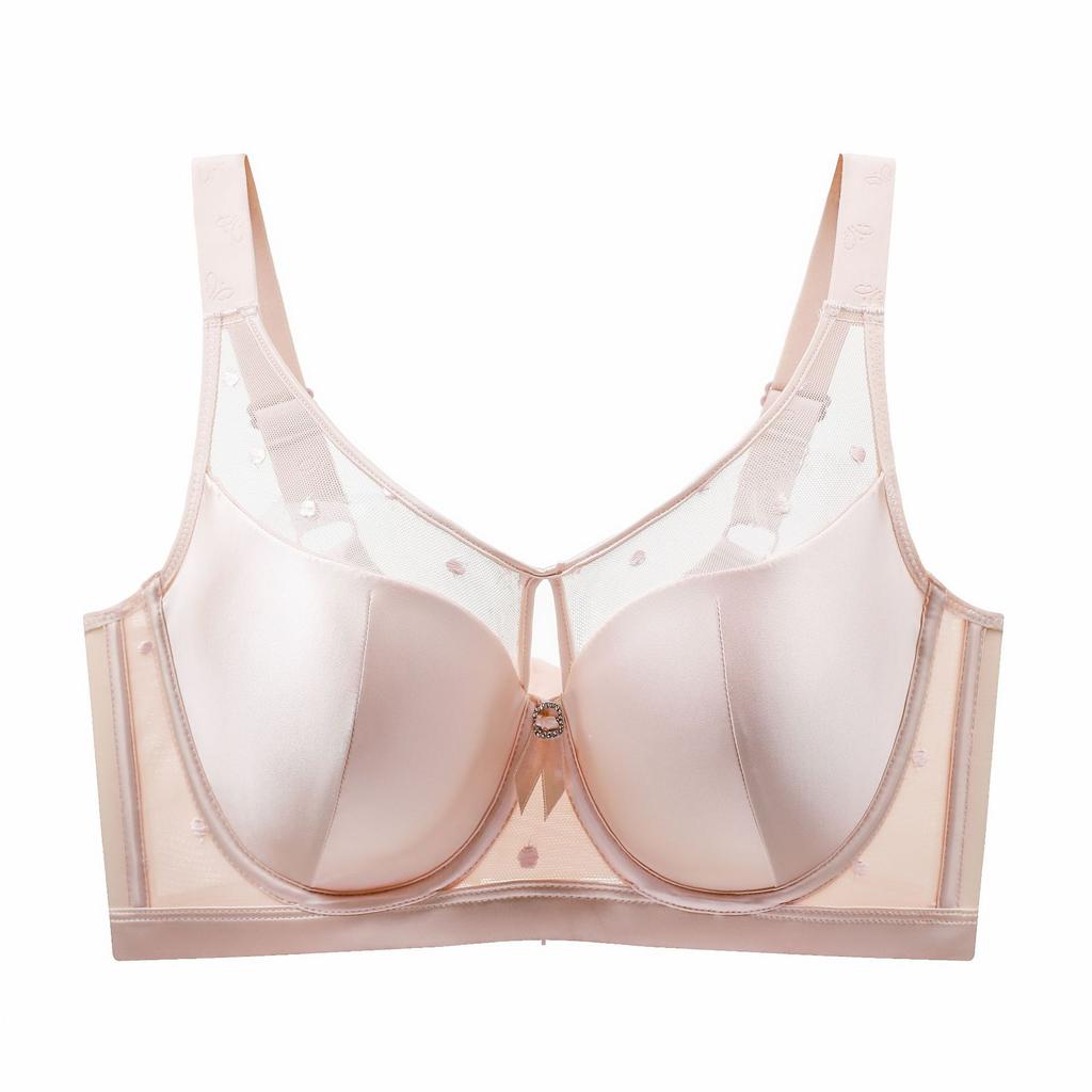 Thin Plus Size Bra for Women Without Steel Rims Sexy Seamless Bra with Seamless Stitching Breathable Plus Size Bra