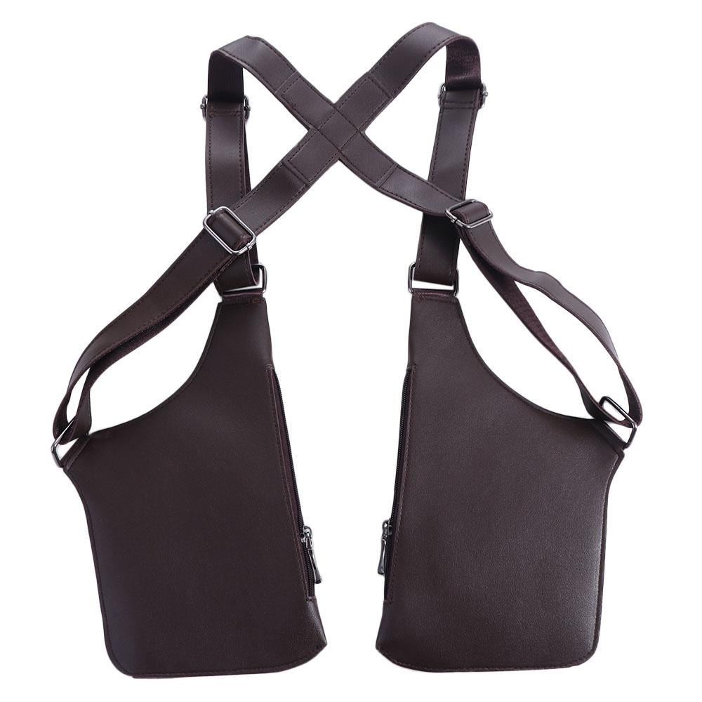 Luxury Underarm Strap Wallet Pocket Leather Strap Double Shoulder Pouch Mobile Phone Purse Wallet