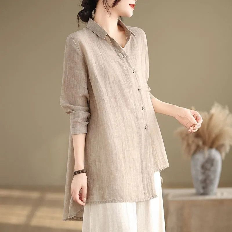 Sunscreen Shirt Long Sleeved Spring/summer Thin Air Conditioning Cardigan Mid-length Casual Style Outerwear