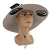 Detachable Sun Fan Hat 3 Speeds   UPF50 Breathable Wide Brim Sun Bucket Hat with 2 Solar Fan for Men