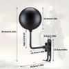 Wall Mounted Metal Motorcycle Helmet Rack 180° Rotating with Coat Hanger Hooks Multi-Purpose Helmet Storage Gift for Riders