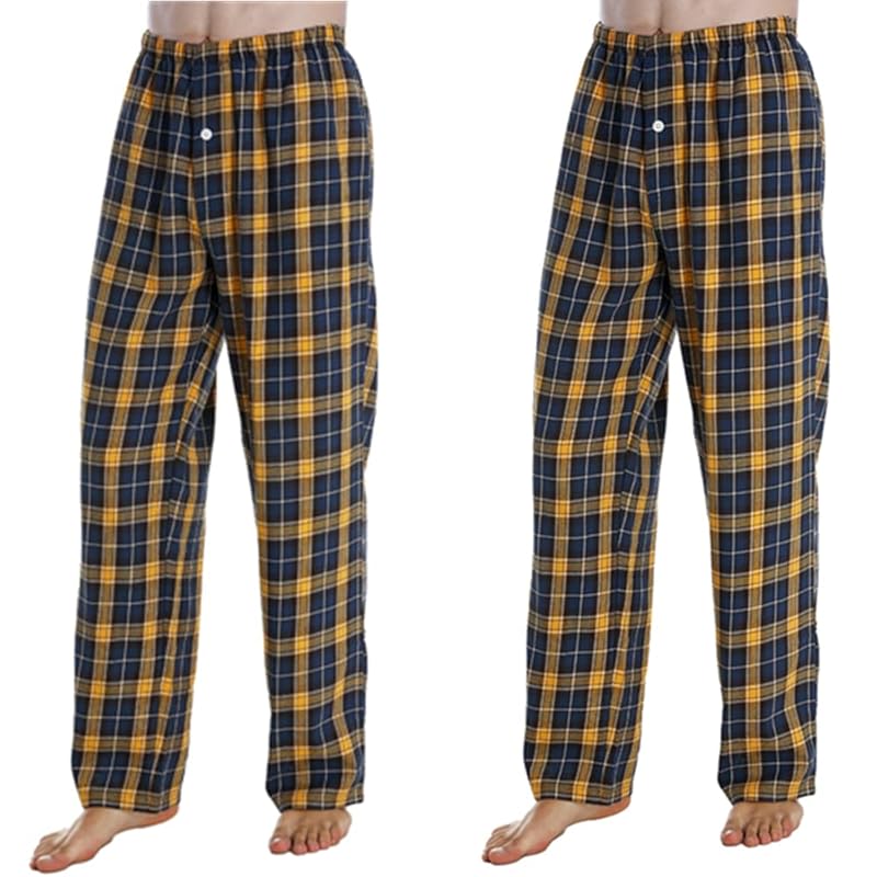 

[HOME WAY] pajama pants men s 100% cotton room wear bottoms Thin Room wear organic cotton skin-friendly ventilation Sweat absorption quick drying