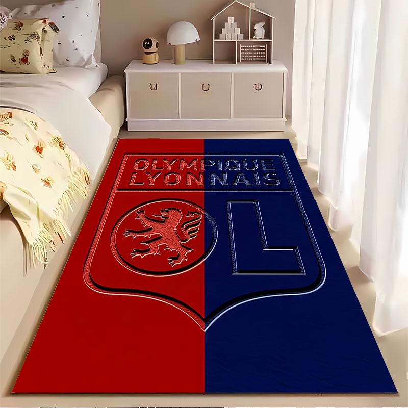 Olympique Lyonnais Logo Rug Suitable As a Non-slip Mat for the Living Room or Bedroom Sofa