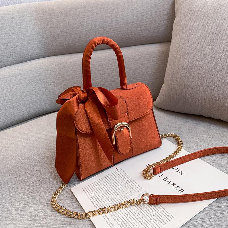 

Женская сумка модная европейский и американский стиль бархатная женская сумка универсальный бант портативная сумка через плечо женские сумки оранжевый