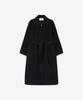 Basika Wooden Cashmere Balmacaan Long Coat (Black)