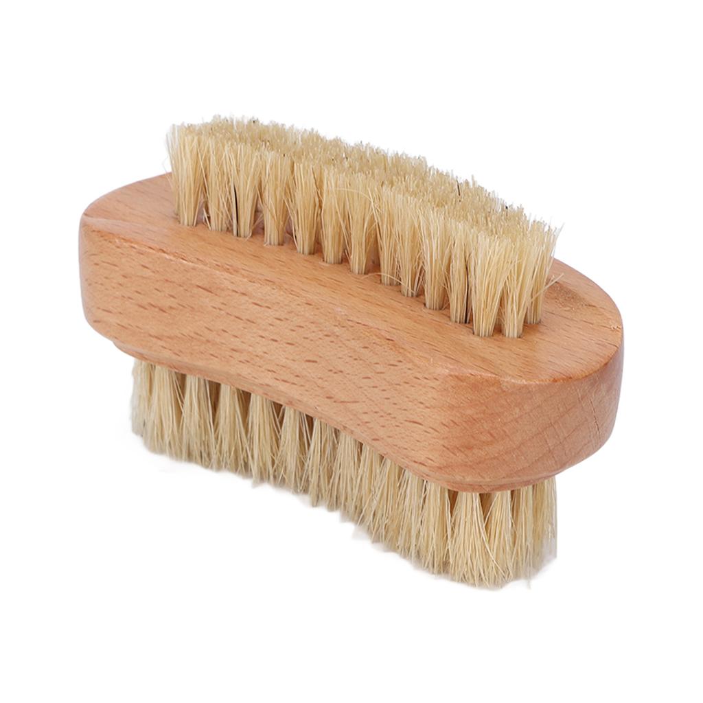 Toe Finger Nail Brush Wooden Double Sided Fingernail Toenail Cleaning Scrub Brush for Men Women