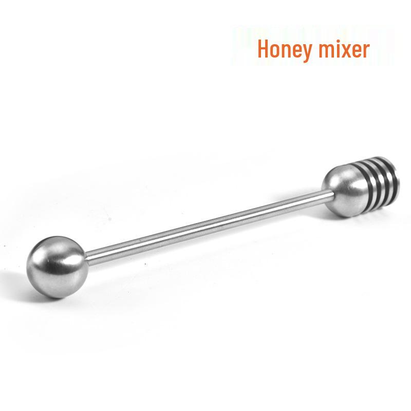 304 Stainless Steel Honey Stirrer with Beaded Handle