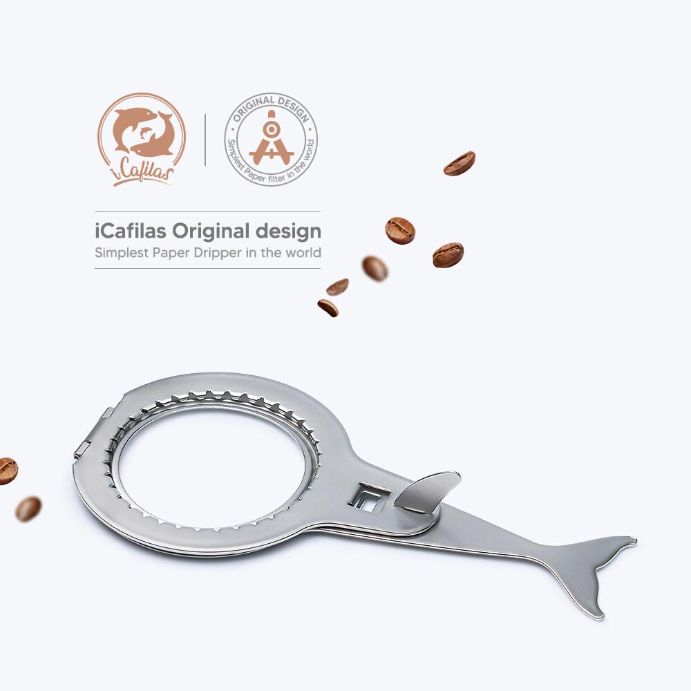 i Cafilas [HLB15] Enkleste Håndlagde Kaffeholder Klemme Bryggerstativ Rist Papirfilter for Dryppkaffe Hindre Fall Av 304 Rustfritt stål