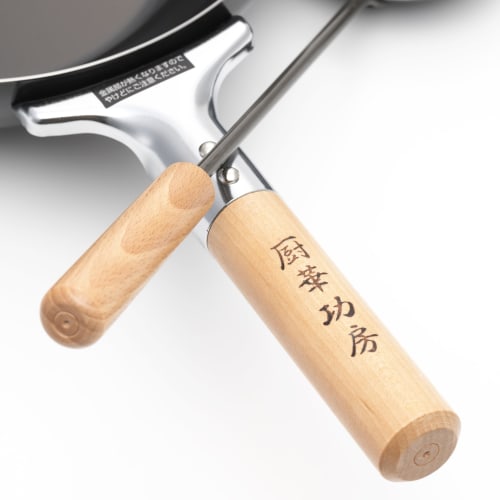 Maruyama Giken Chuka Kobo Iron Stir-Fry Pan, 26cm, with Chinese Ladle, CK-08, Induction and Gas Stove Compatible, Stir-Frying Pan, Fried Rice Pan, Cam