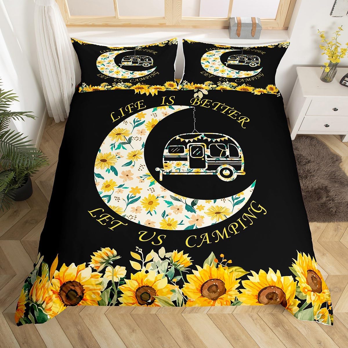 

Comforter Happy Camping Queen For Boysteensadult Rustic Farmhouse Style Bedding Set Vintage Old Barn Door Comforter Comforter (quilt)-EU Single(135*200cm)3pcs