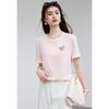 VICTORIA&VERA Women's Heart Diamond Short Sleeve T-Shirt