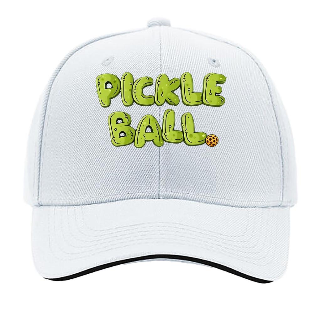 Pickleball Logo Adjustable Lightweight Urban Style Snapback with Green Orange Outdoor Sport Sandwich Baseball Cap