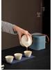 Portable Ru Kiln Tea Set: Light Luxury Travel & Car-Mounted Drinkware for Camping & Business Trips