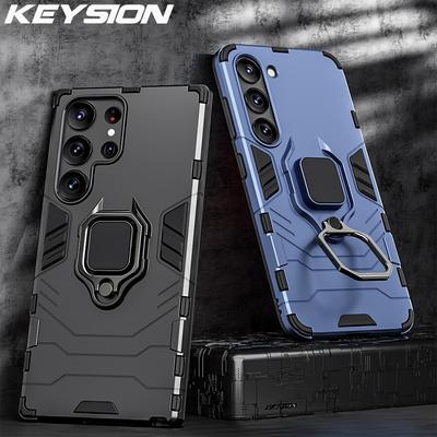 KEYSION Custodia antiurto per Samsung S23 Ultra 5G S23 + S21 Plus Cover posteriore per telefono con supporto ad anello per Galaxy S22 Ultra S21 S20 FE