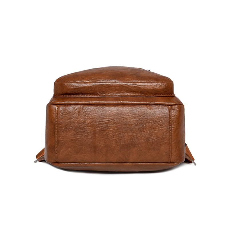 Soft Leather Backpack Women's Large Capacity Backpack Travel Bag