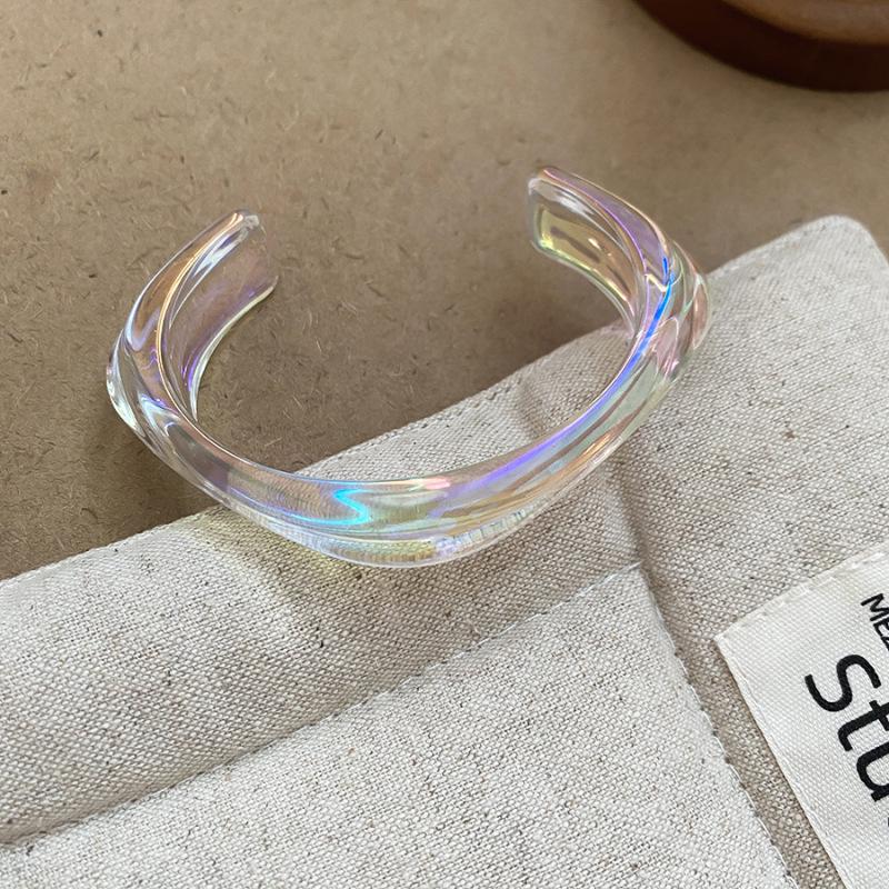 Minimalistyczna bransoletka z żywicy w kolorach gradientowych: Świeża, Słodka, Wszechstronna Bransoletka dla Kobiet