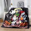 1pc, Cozy Nightmare Before Christmas Home Decor Blanket: Perfect Gift for Bedroom, Living Room, Travel, Camping, Car