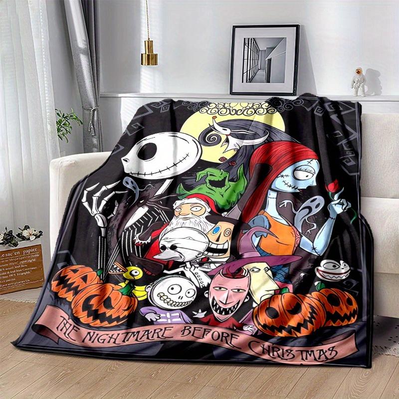 1pc, Cozy Nightmare Before Christmas Home Decor Blanket: Perfect Gift for Bedroom, Living Room, Travel, Camping, Car