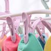 12 Clips Foldable Underwear Socks Clothes Hanger Laundry Airer Drying Rack