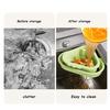 Sink Drain Basket with Fine Mesh Touchless Garbage Disposal Double-Layer Structure Sink Drain Filter Kitchen Tool