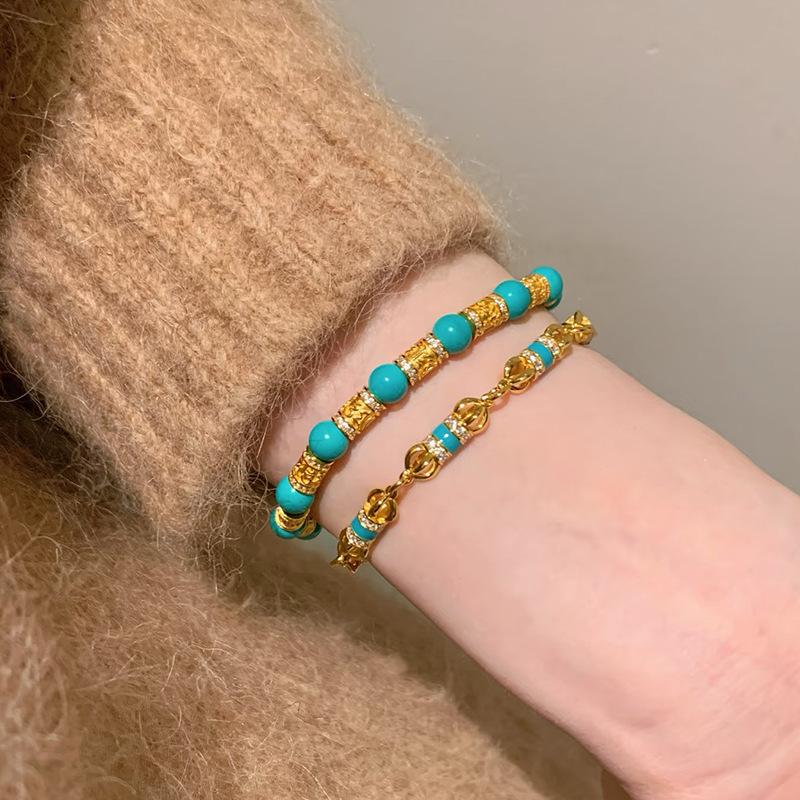 Natural agate zircon beaded bracelet fashionable exquisite bracelet new jewelry jewelry women's high sense